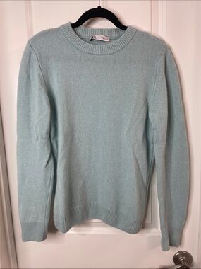 Zara Women's Light Pale Blue Crewneck Sweater